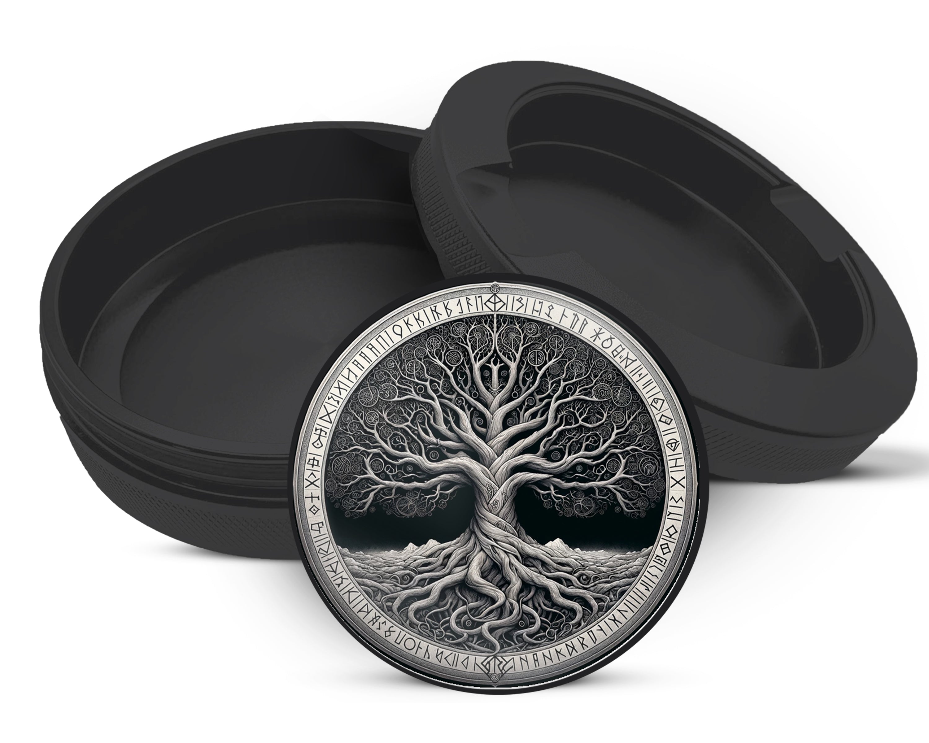 Snus Storage Case Norse Yggdrasil Tree Of Life Black