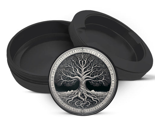 Snus Storage Case Norse Yggdrasil Tree Of Life Black