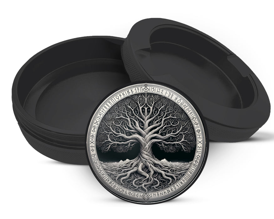 Snus Storage Case Norse Yggdrasil Tree Of Life Black