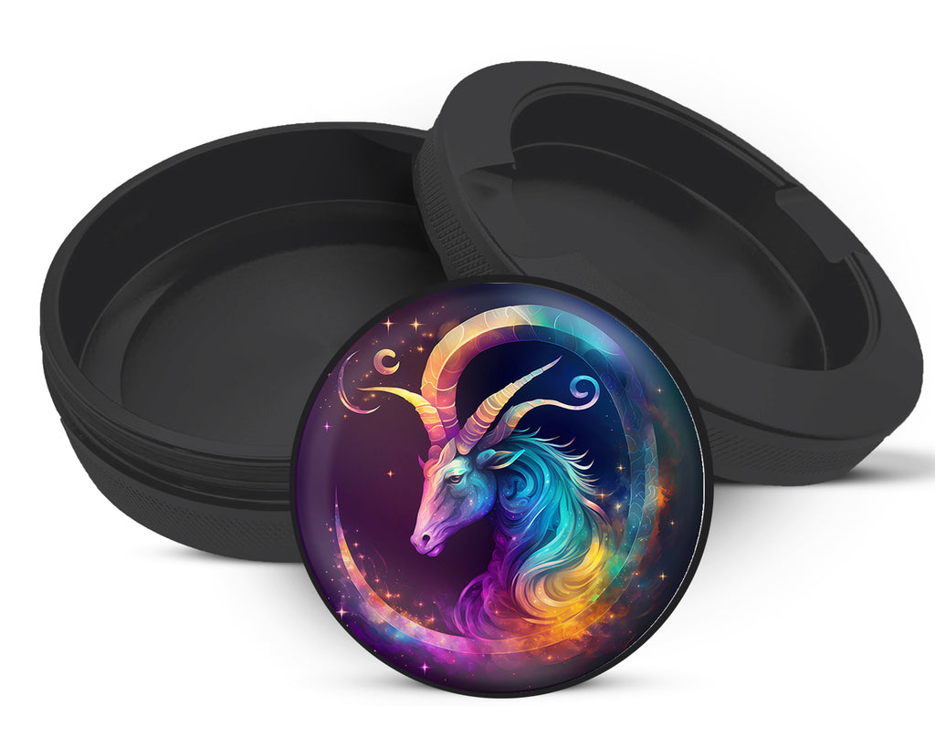 Snus Storage Case Capricorn Zodiac Goat Symbol Birth Sign Black