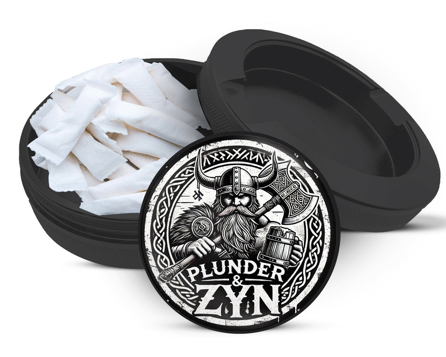Zyn Storage Case Viking Warrior Plunder and Snus Black