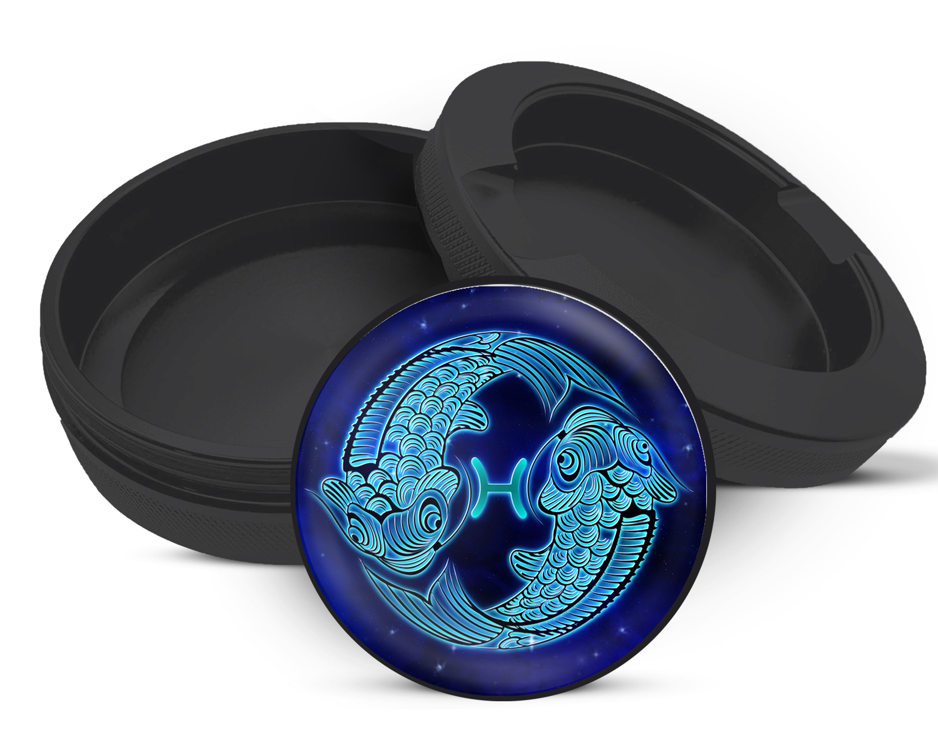 Snus Storage Case Pisces Zodiac Sign Astrology Black