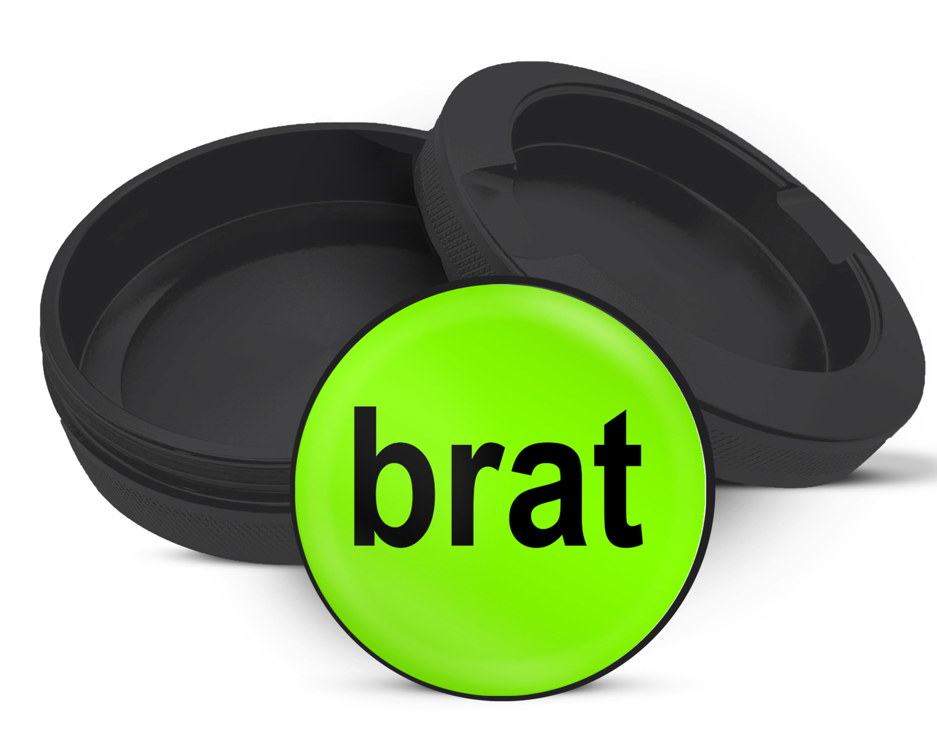 Snus Storage Case Brat Lime Green Grinder Black
