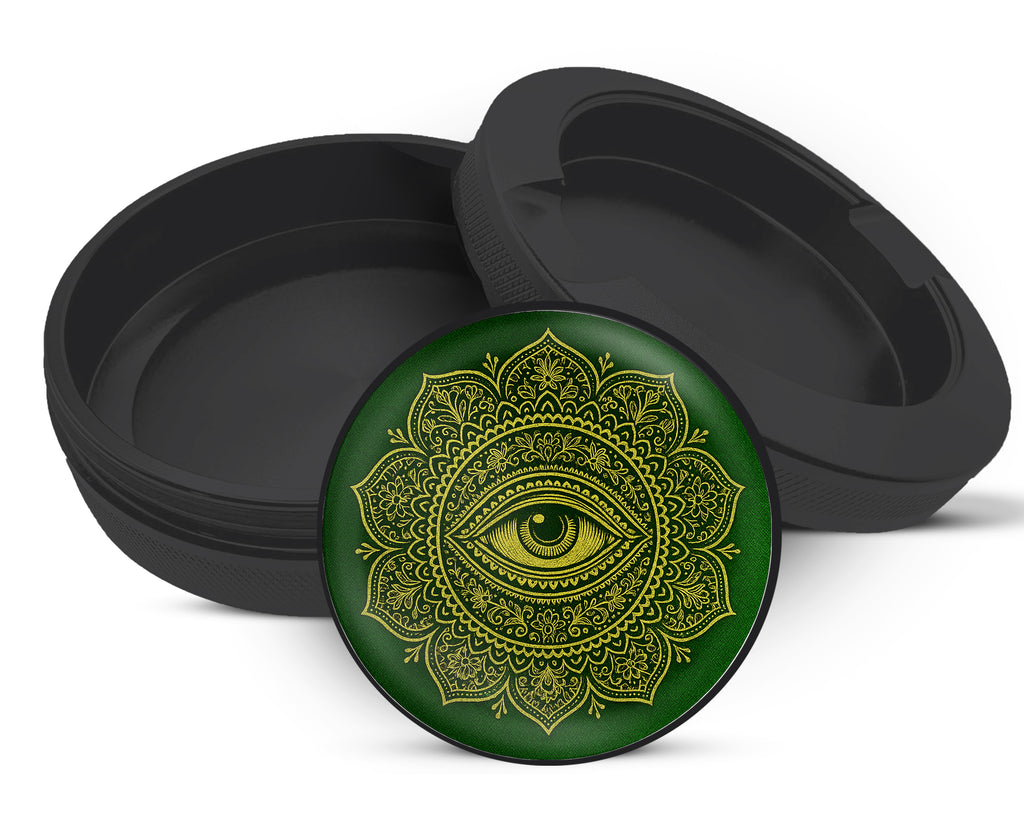 Snus Storage Case Golden All-Seeing Eye Black