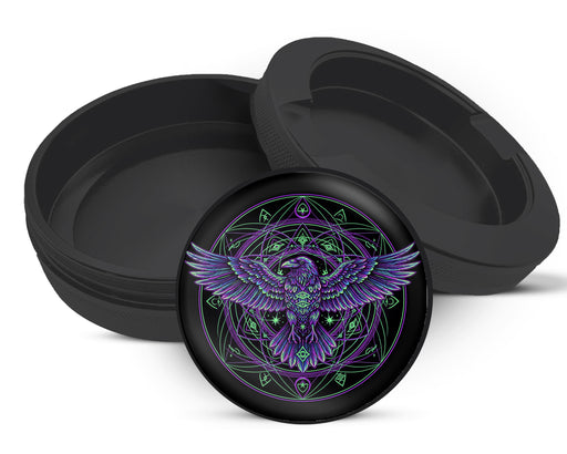 Zyn Storage Case Psychedelic Raven Sigil Circle Black