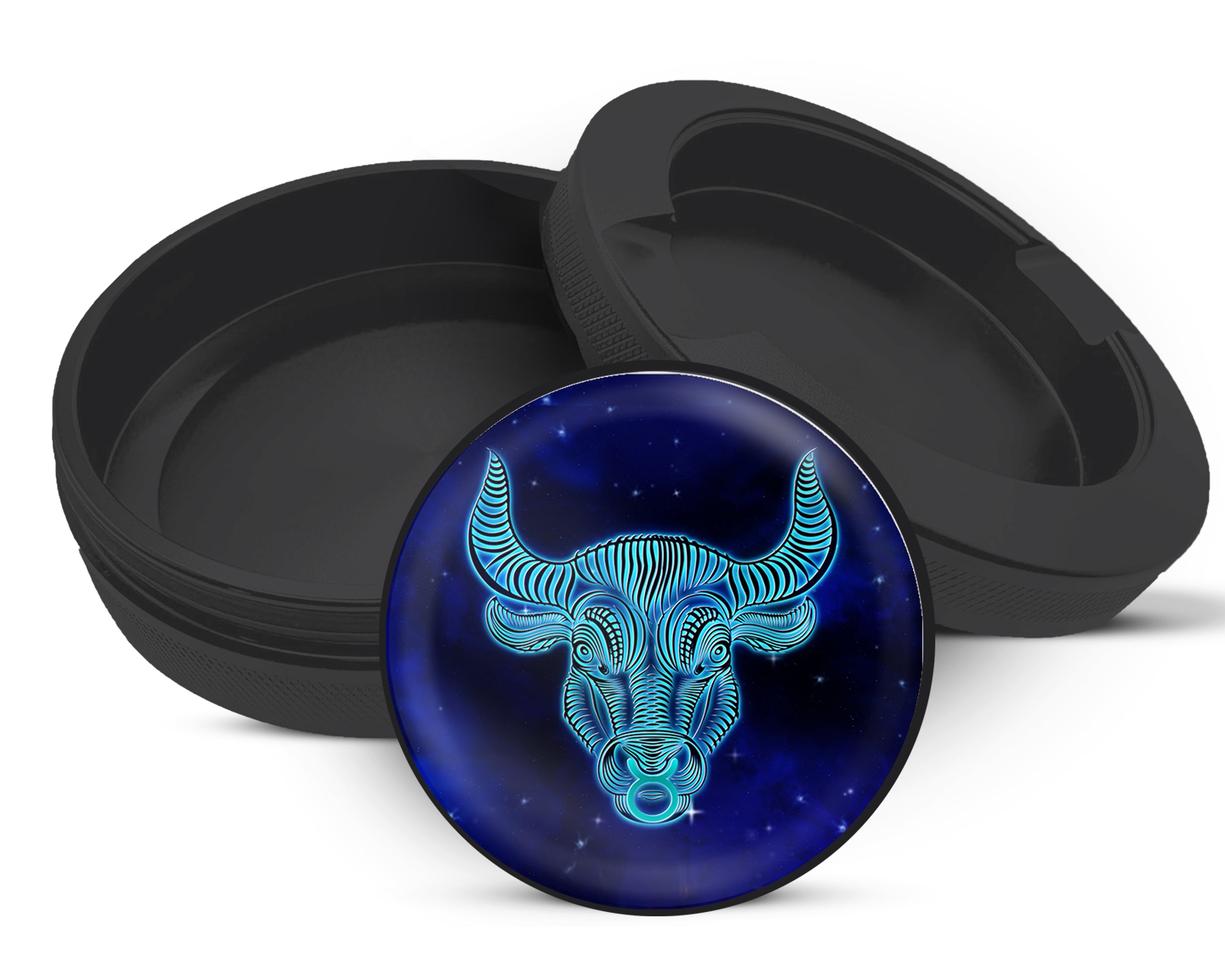 Snus Storage Case Taurus Zodiac Grinder Black