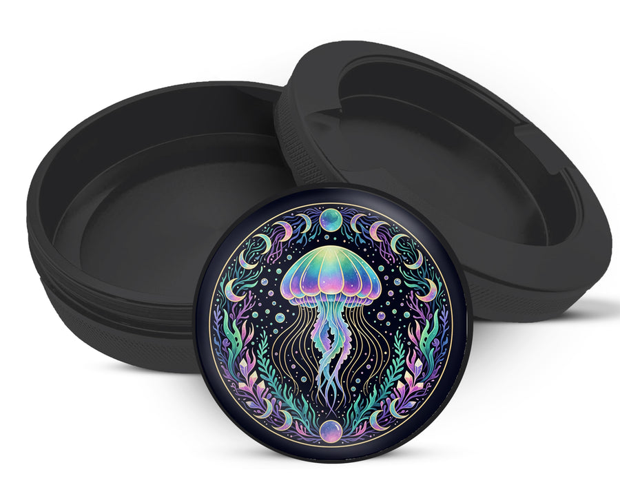 Snus Storage Case Mystic Moon Jellyfish Bloom Black