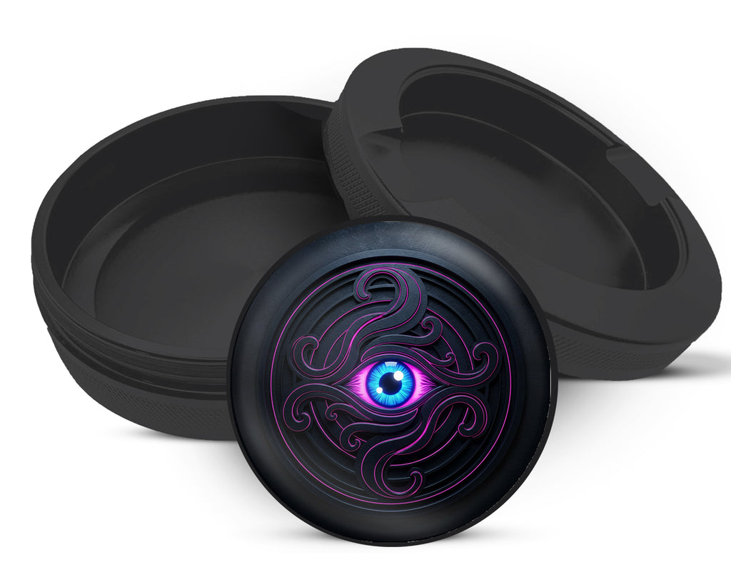 Snus Storage Case Neon Eye Chaos Sigil Black