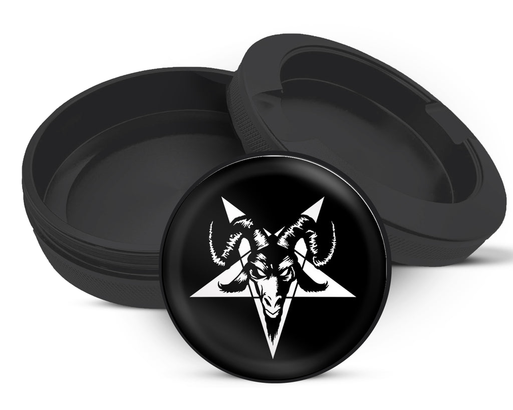 Snus Storage Case Goat Skull Satanic Black