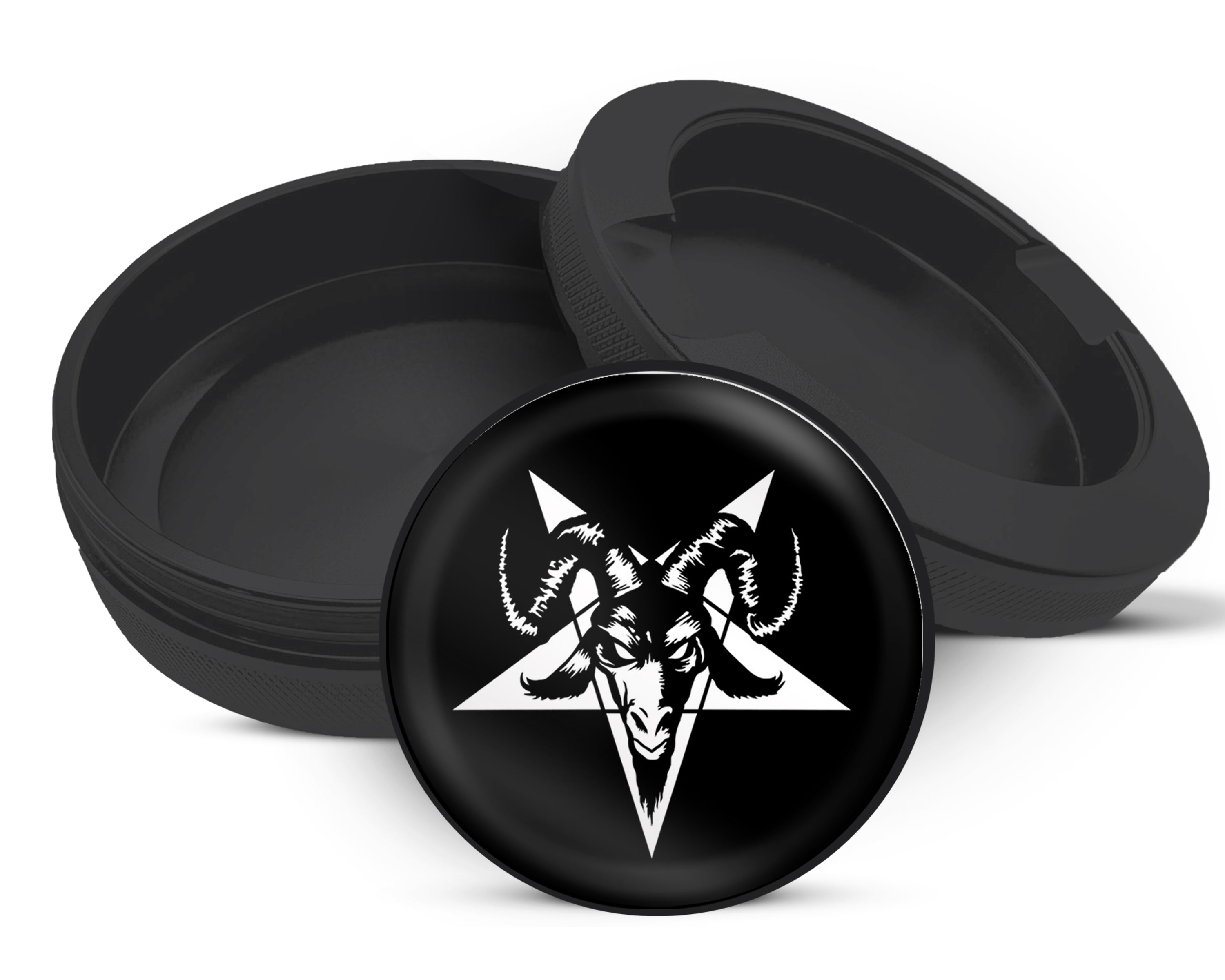 Snus Storage Case Goat Skull Satanic Black
