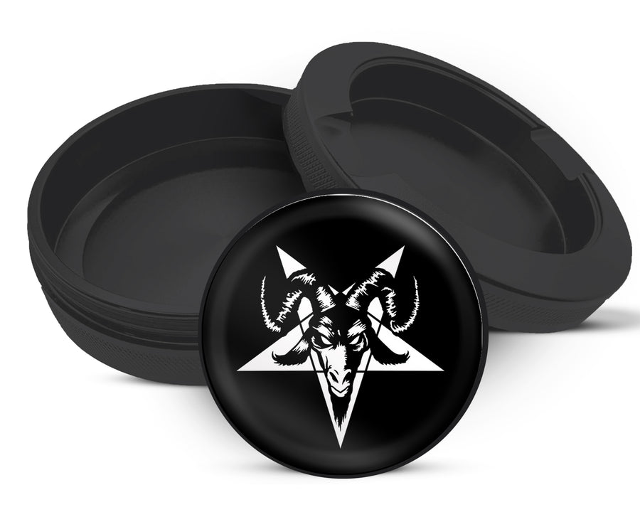 Snus Storage Case Goat Skull Satanic Black