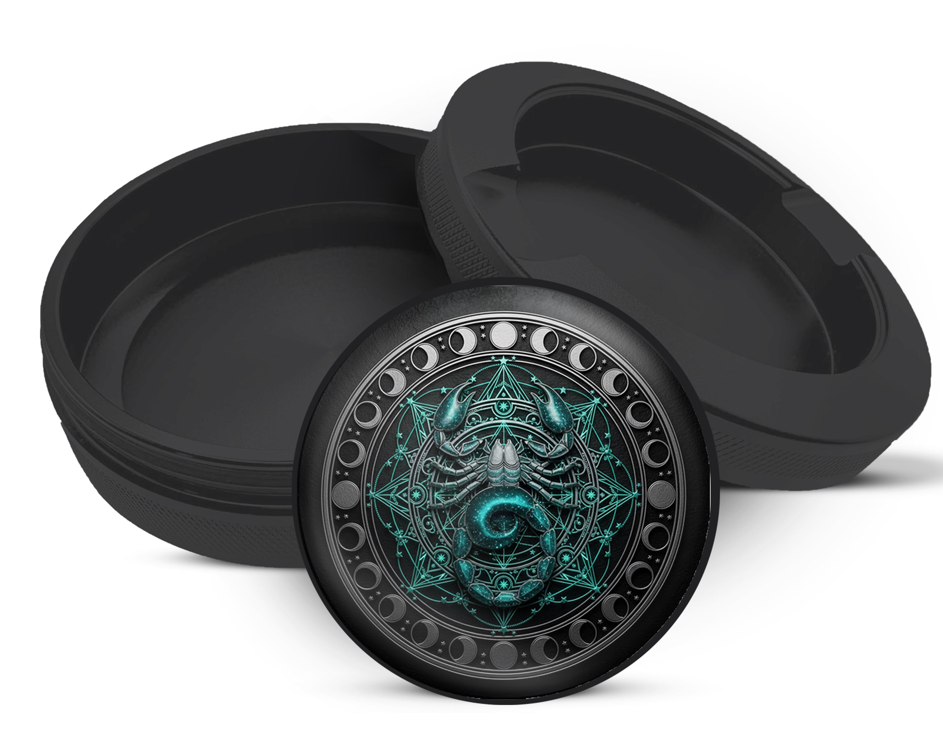 Snus Storage Case Celestial Scorpio Moon Circle Black