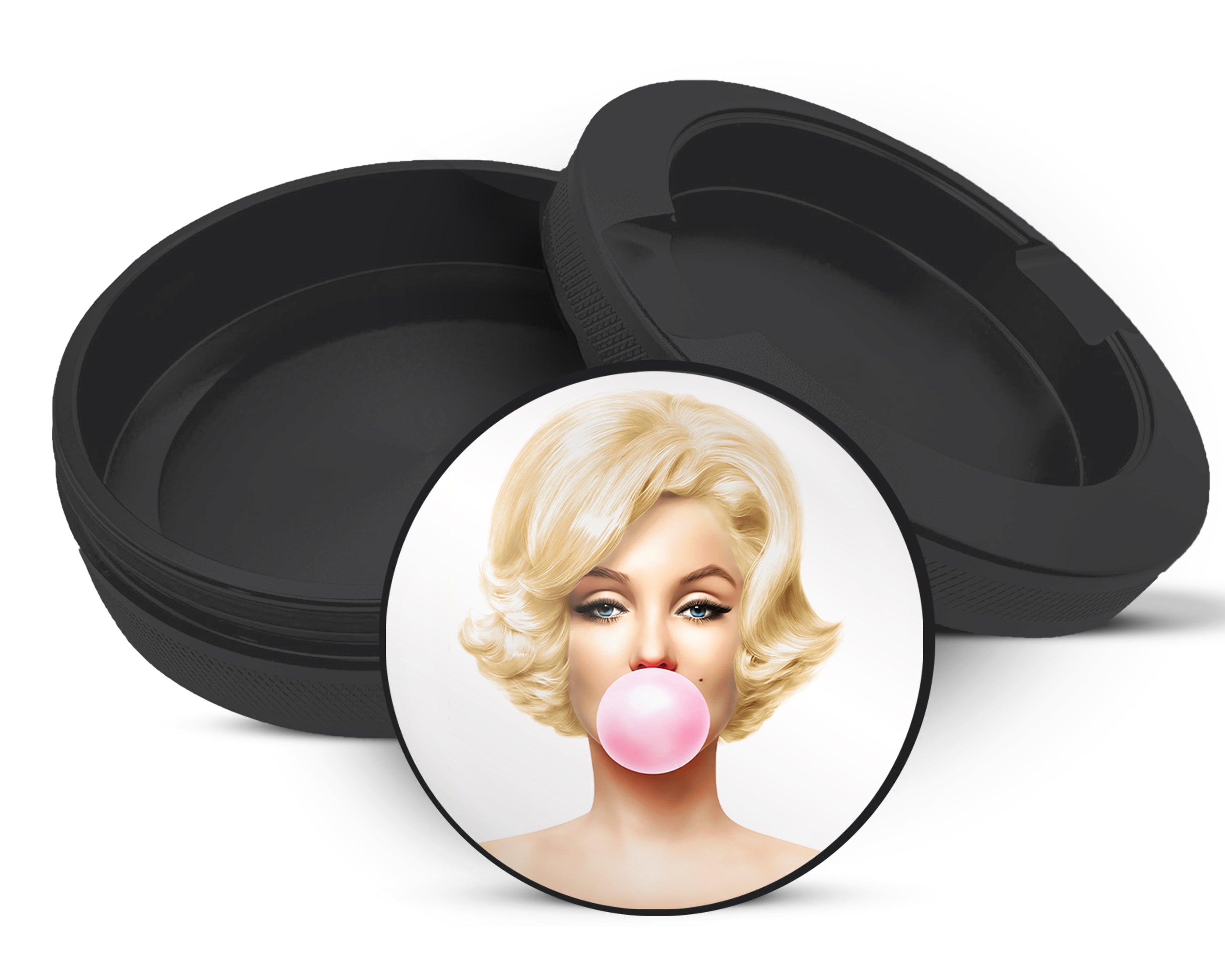 Snus Storage Case Marilyn Monroe with Pink Bubble Gum Black