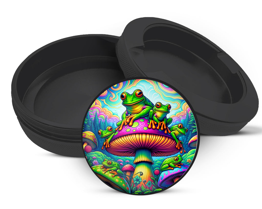 Snus Storage Case Trippy Mushroom Frog Black