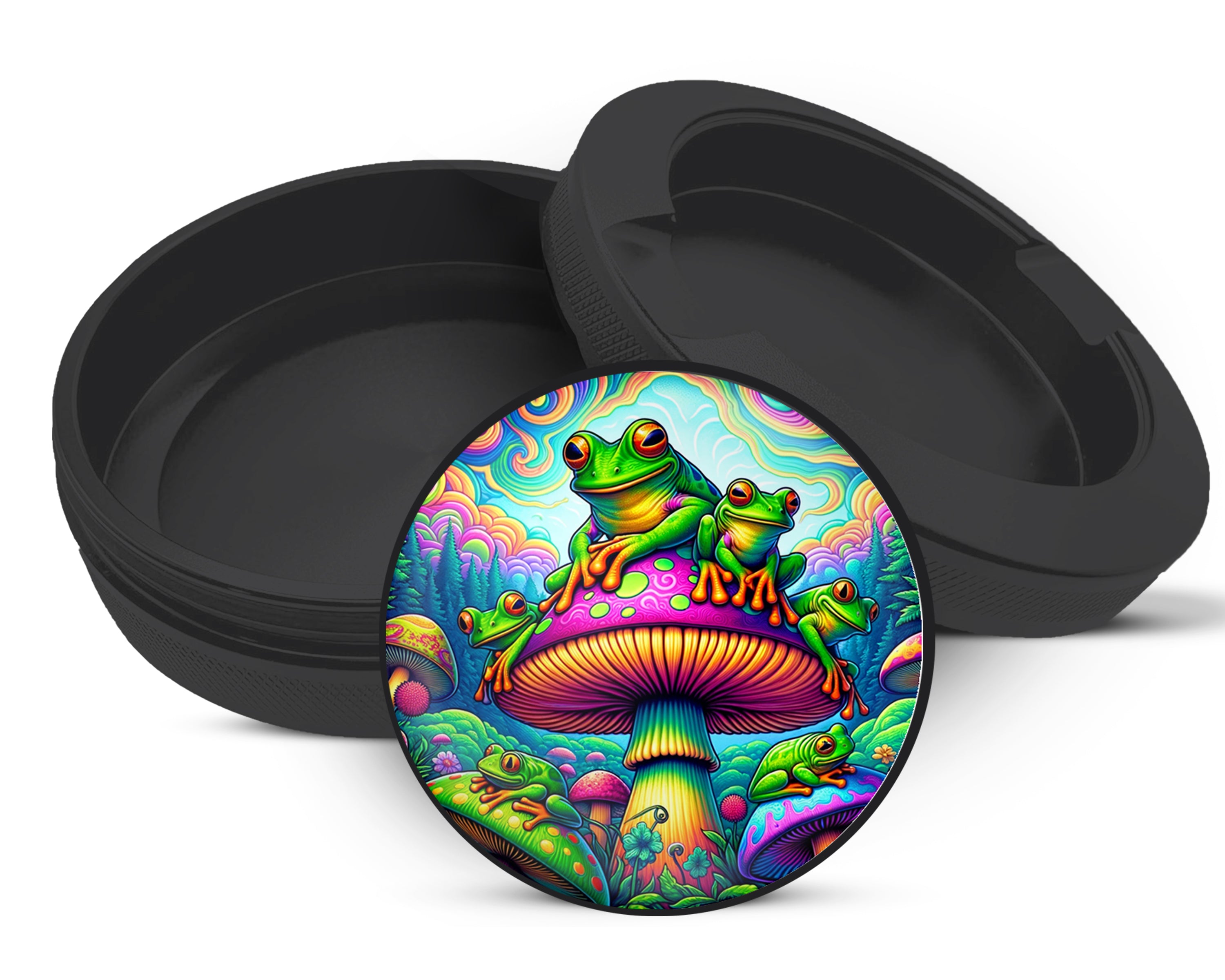 Snus Storage Case Trippy Mushroom Frog Black