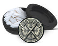 Snus Storage Case Viking Battle Axes Black