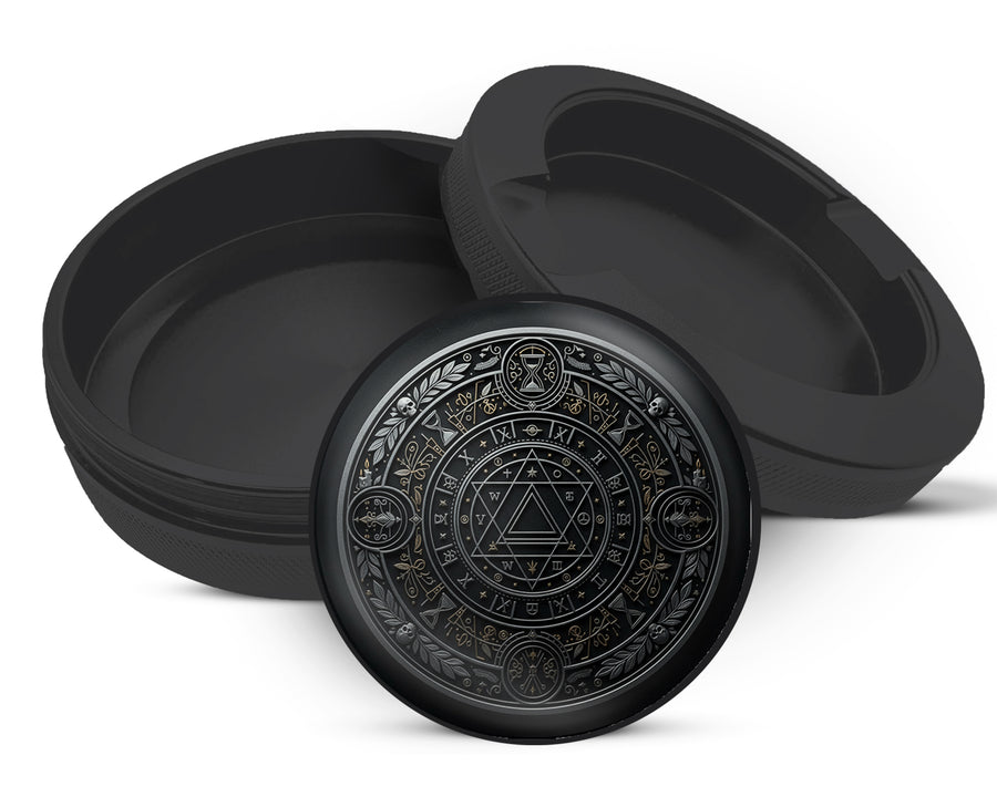Snus Storage Case Occult Timekeeper Alchemy Seal Black