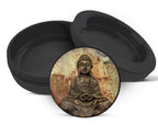 Snus Storage Case Buddha Pattina Buddhist Statue Black