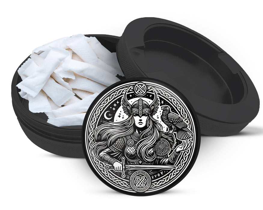 Snus Storage Case Freya Norse Goddess Black