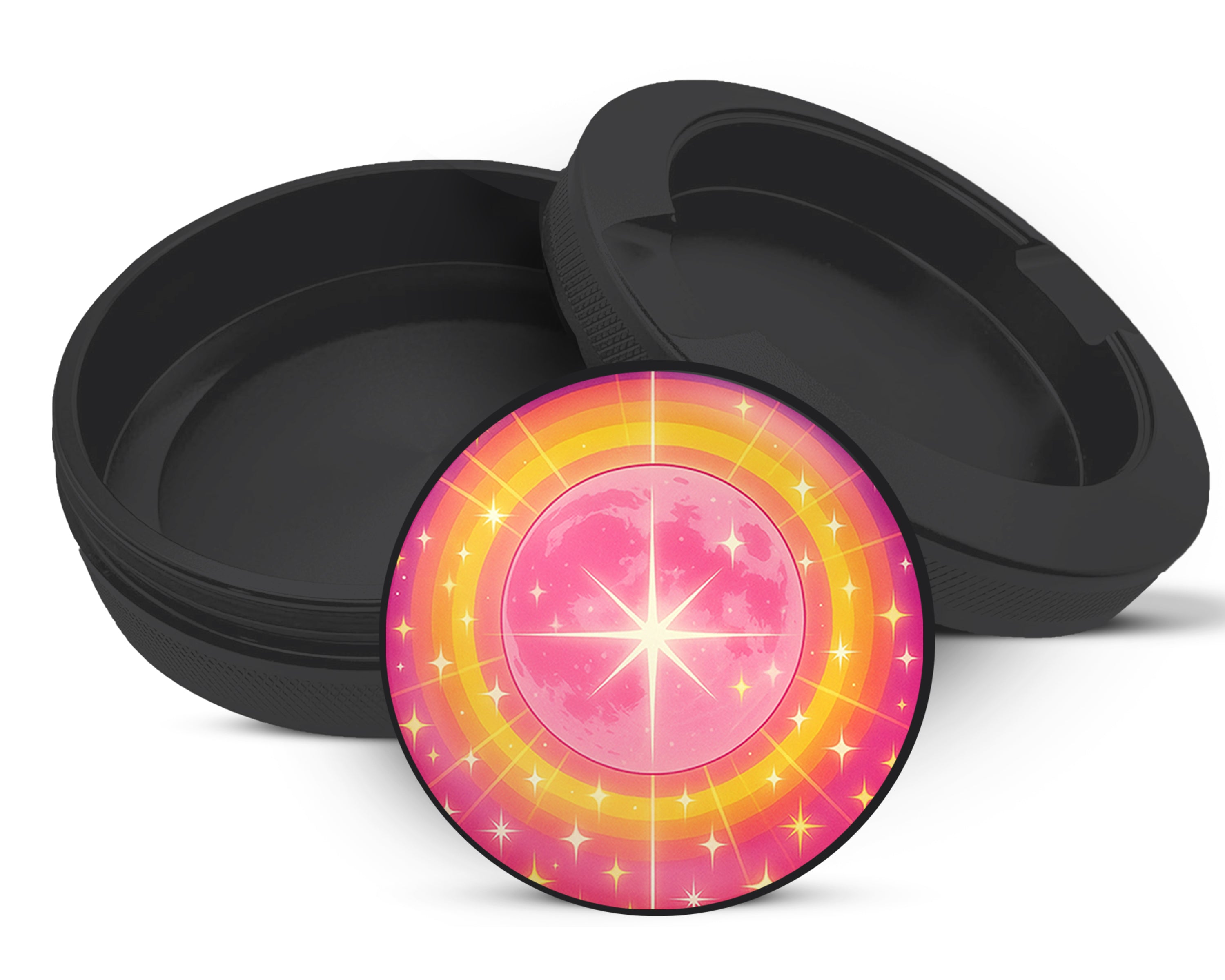 Snus Storage Case Radiant Starburst Pink Anime Moon Black