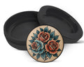 Snus Storage Case Traditional Red Rose Tattoo Design on Beige Black