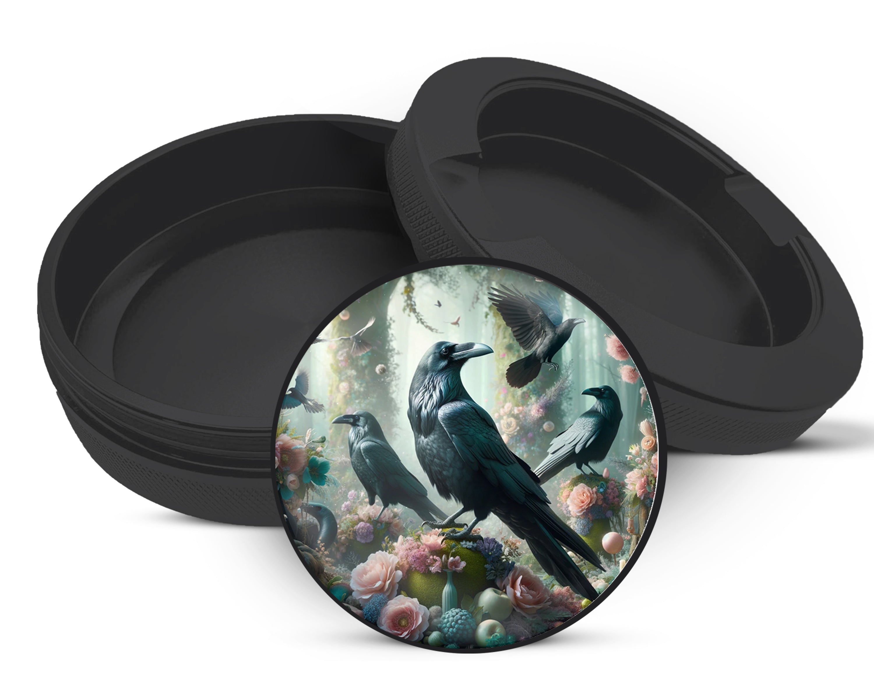 Snus Storage Case Psychedelic Ravens Goblincore Black
