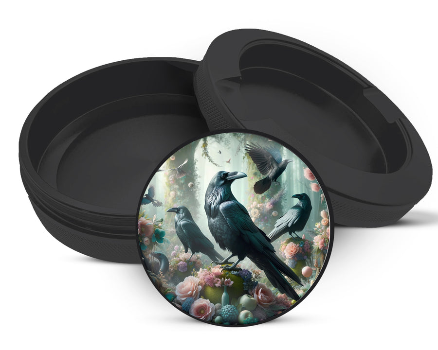 Snus Storage Case Psychedelic Ravens Goblincore Black