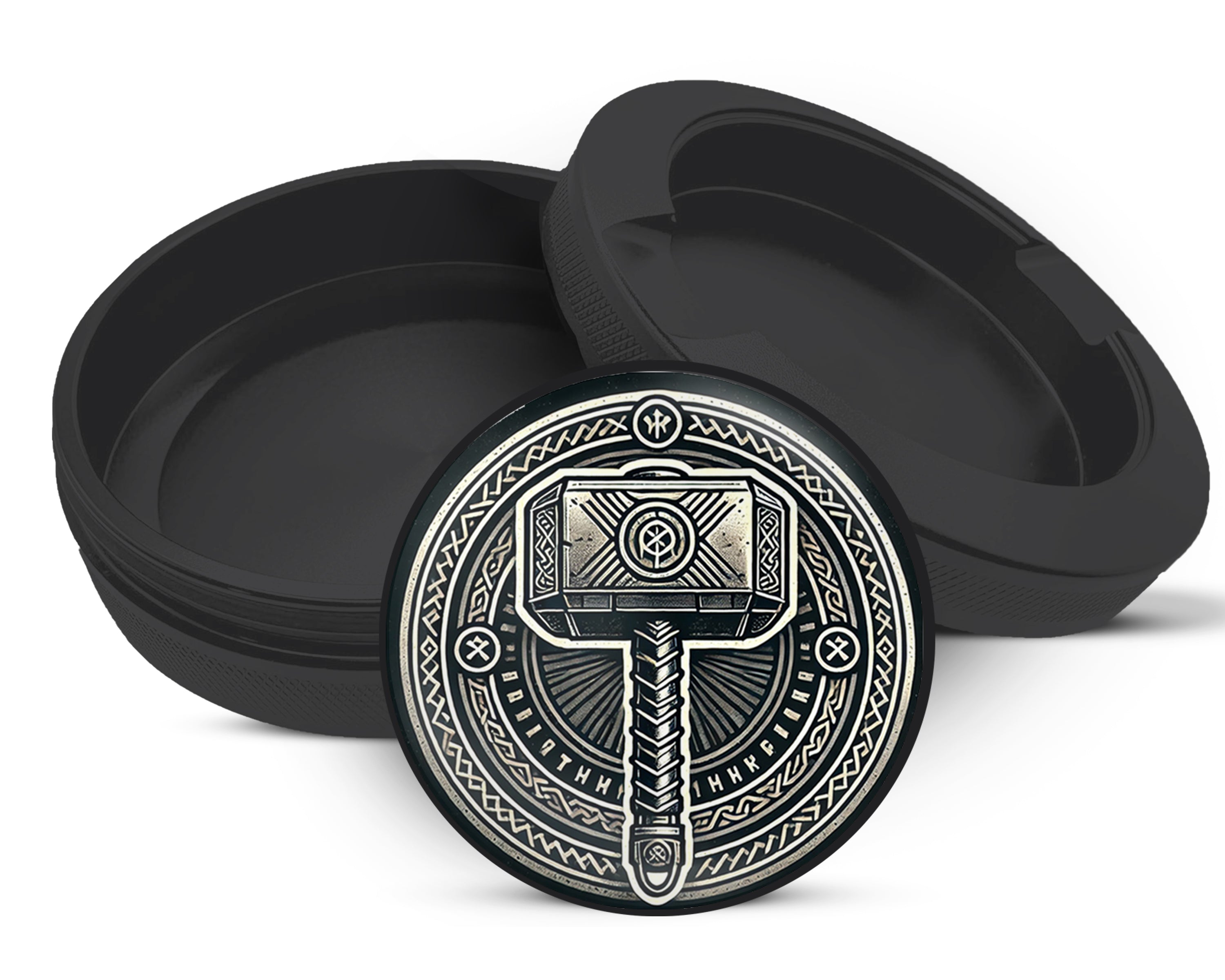 Snus Storage Case Thor's Hammer Mjolnir Black