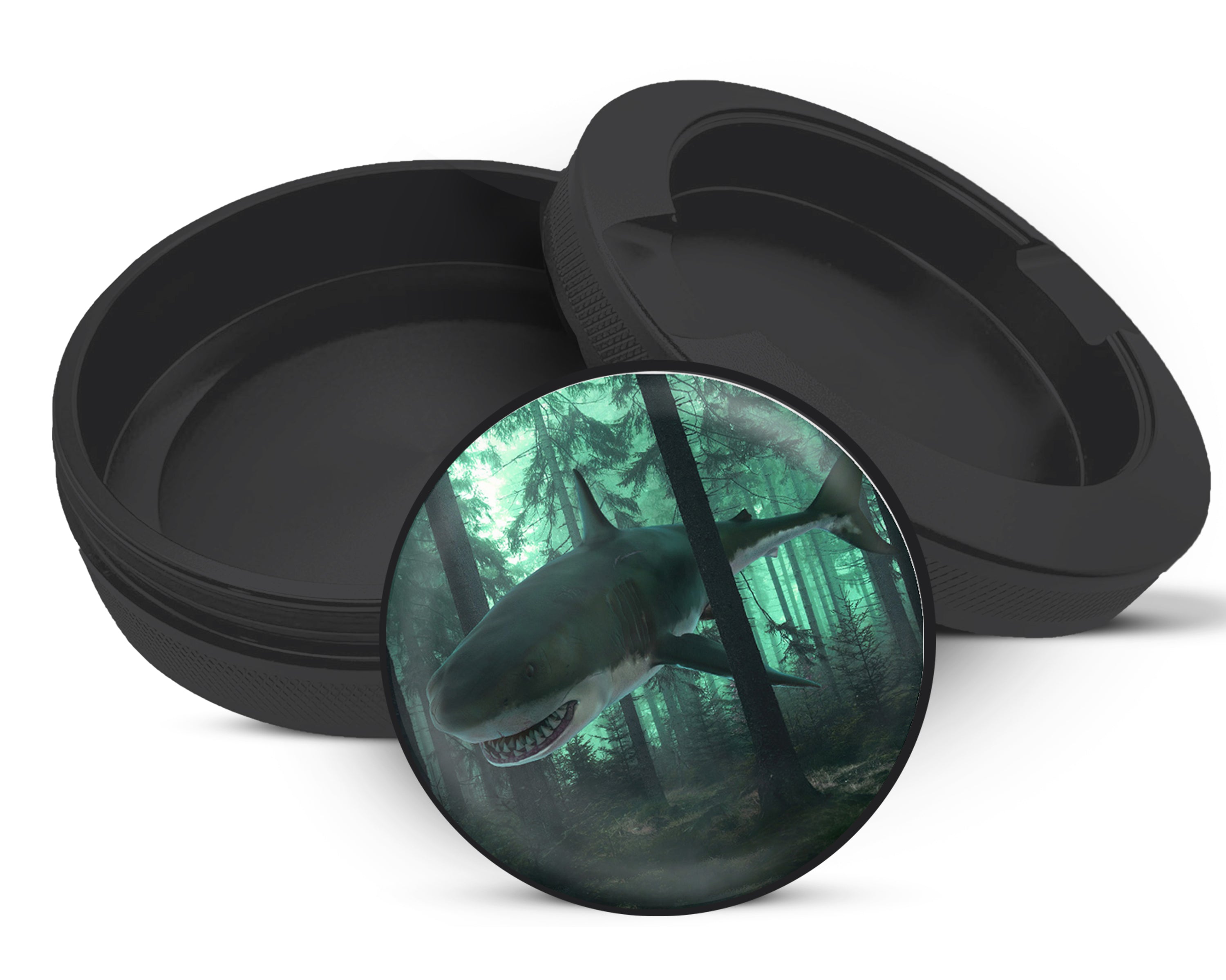 Snus Storage Case Great White Shark in the Forest Black