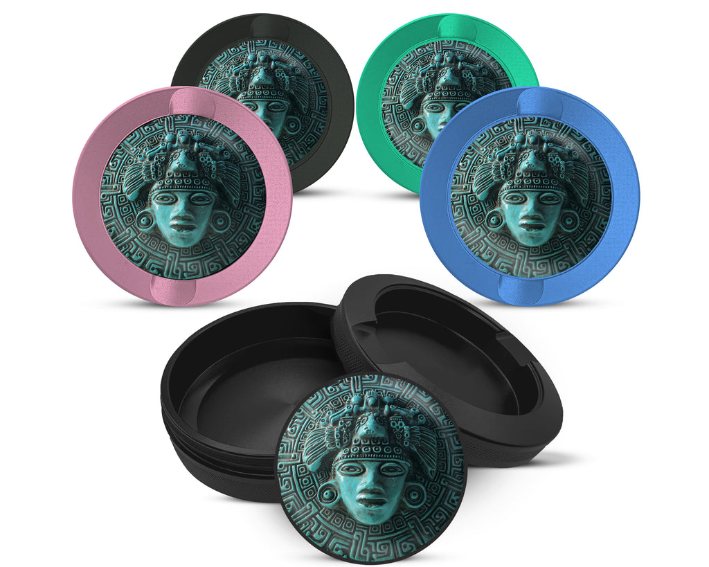 Snus Storage Case Aztec Turquoise Sun Mask 