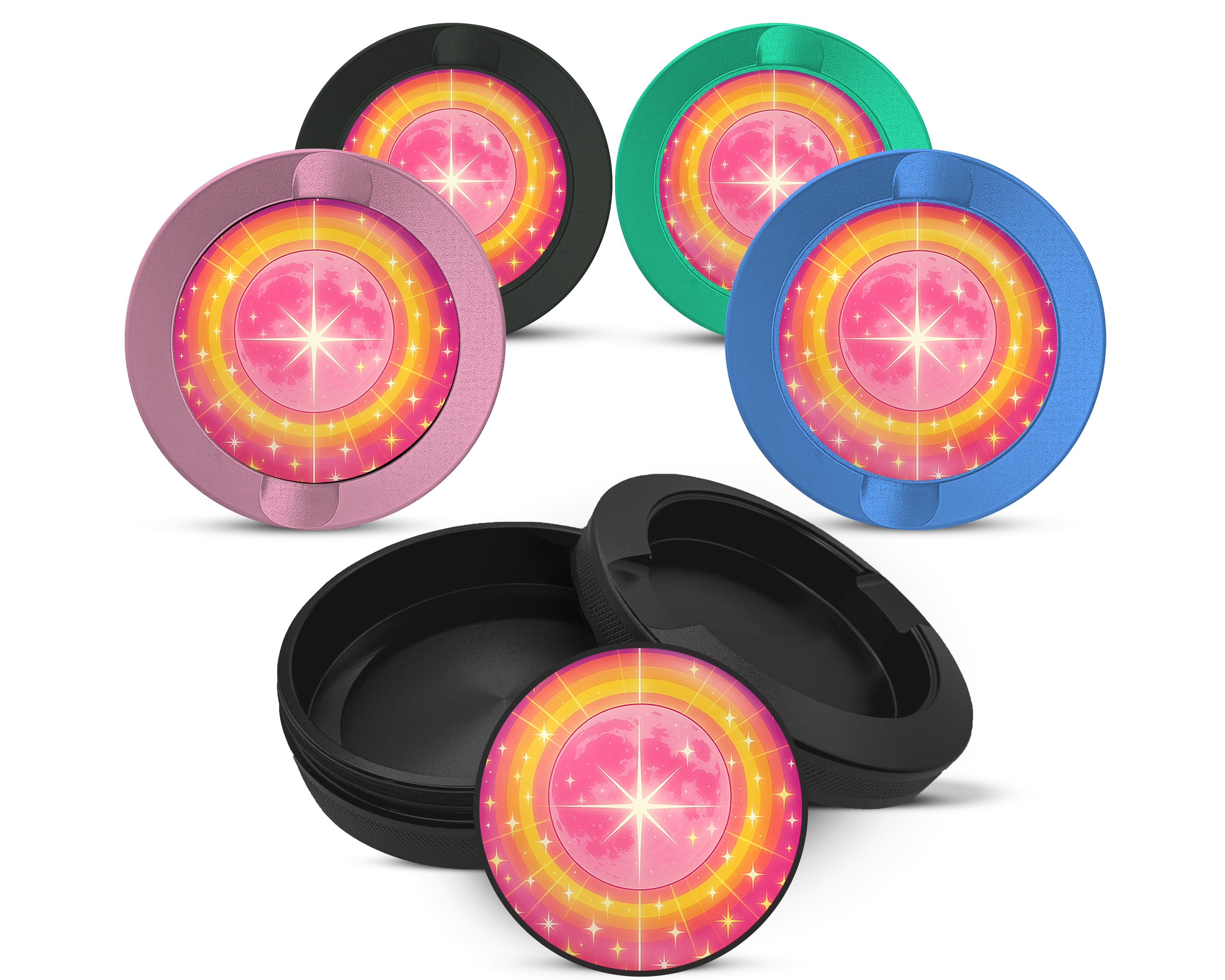 Snus Storage Case Radiant Starburst Pink Anime Moon 