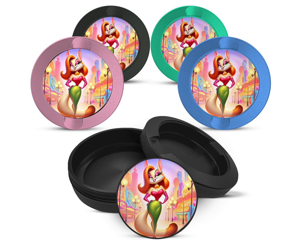 Snus Storage Case Jessica Rabbit as a Cat Grinder, Bombshell Feline Animated 