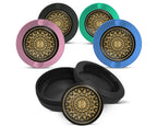 Snus Storage Case Mandala Grinder Black And Gold 