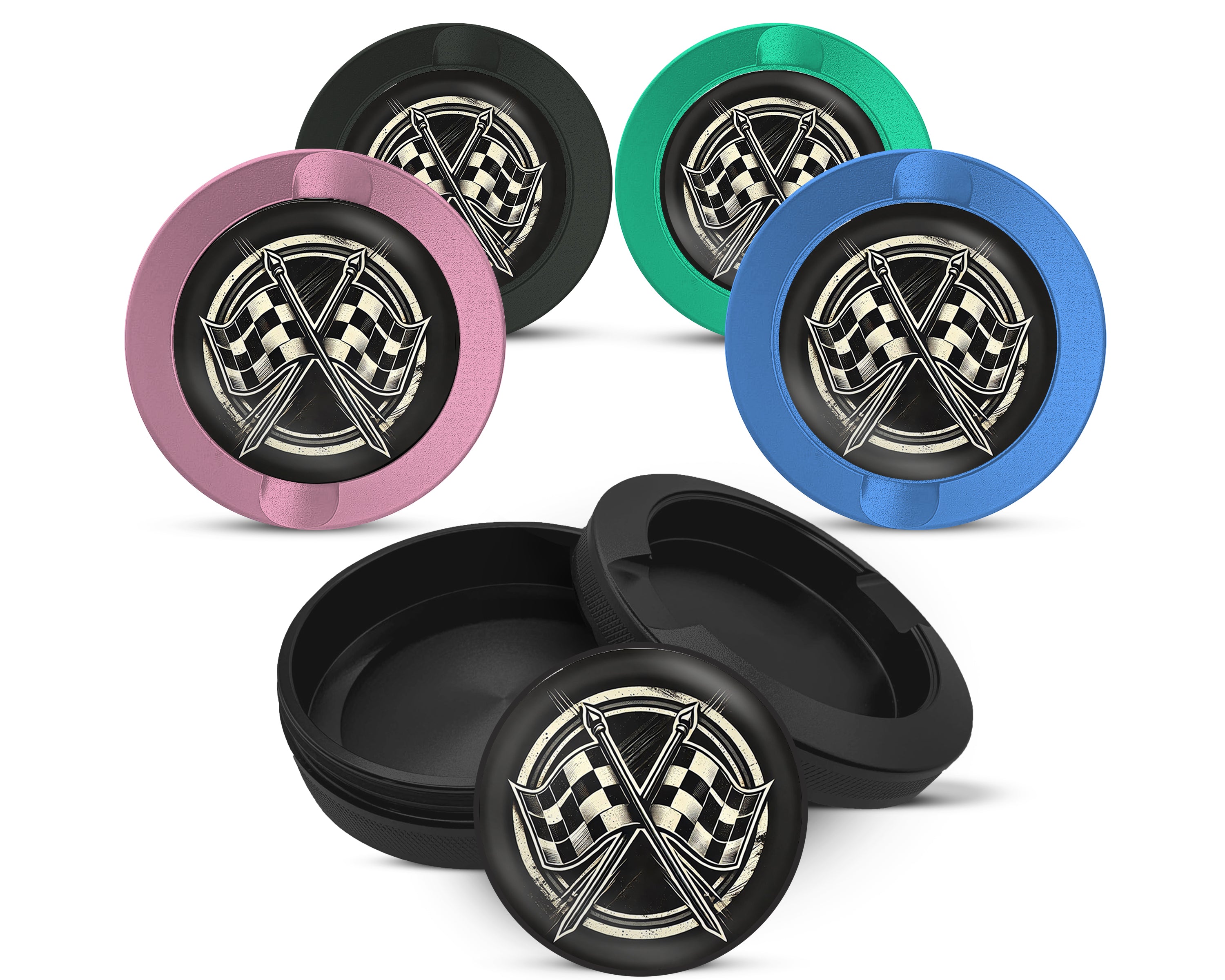 Snus Storage Case Racing Checkered Flag 
