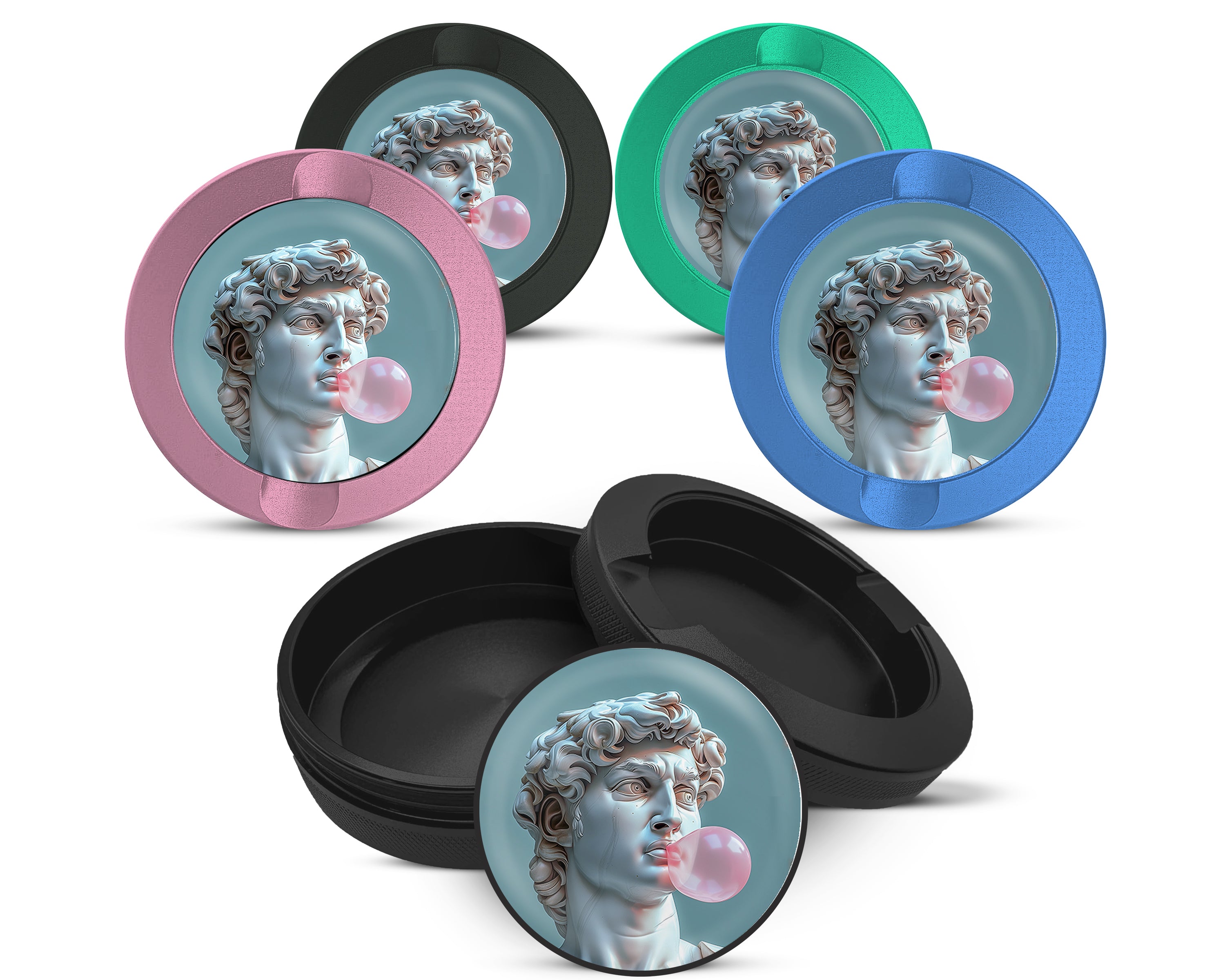 Snus Storage Case Michelangelo Statue Of David Blowing A Bubble 