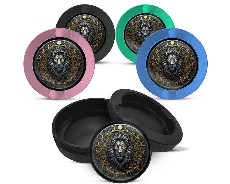 Snus Storage Case Celestial Moonphase Lion Crest 
