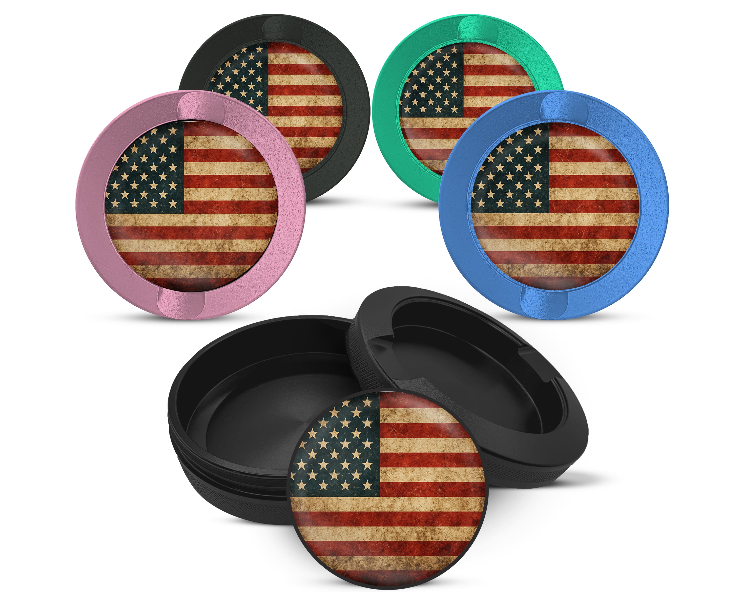 Snus Storage Case Rustic American Flag 