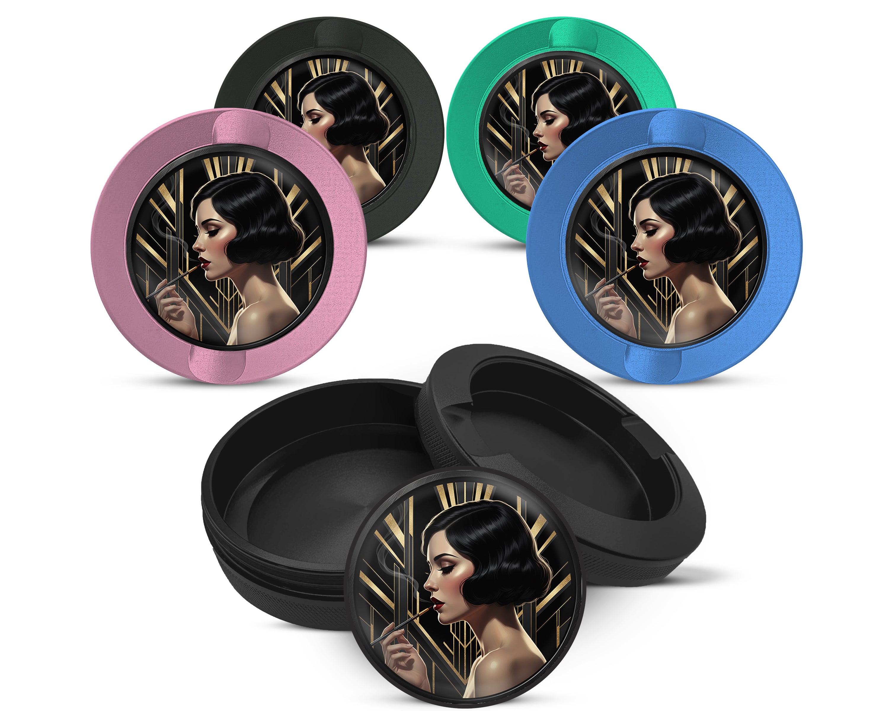 Snus Storage Case Glamorous Art Deco Flapper 