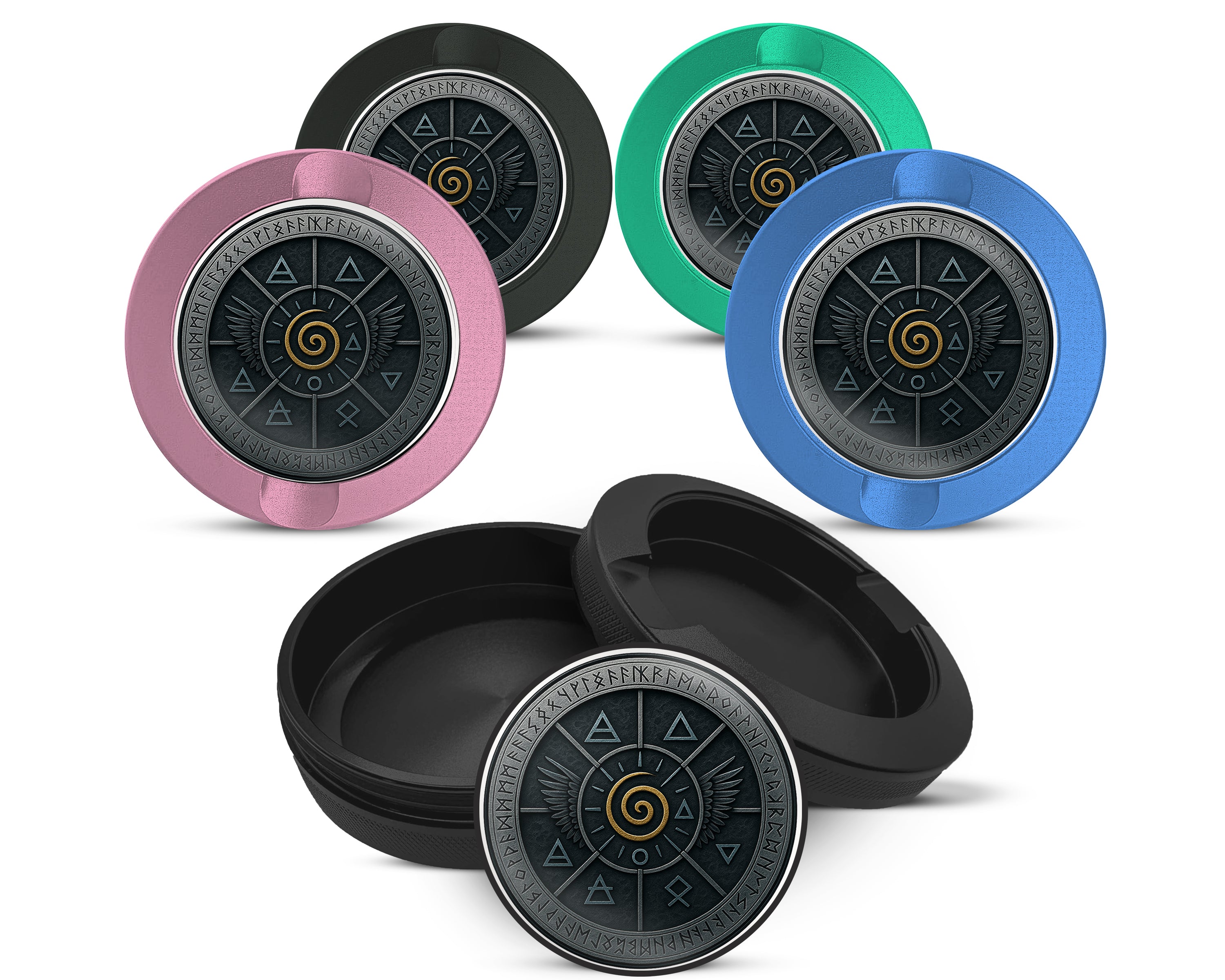 Snus Storage Case Elemental Spiral Wing Sigil 