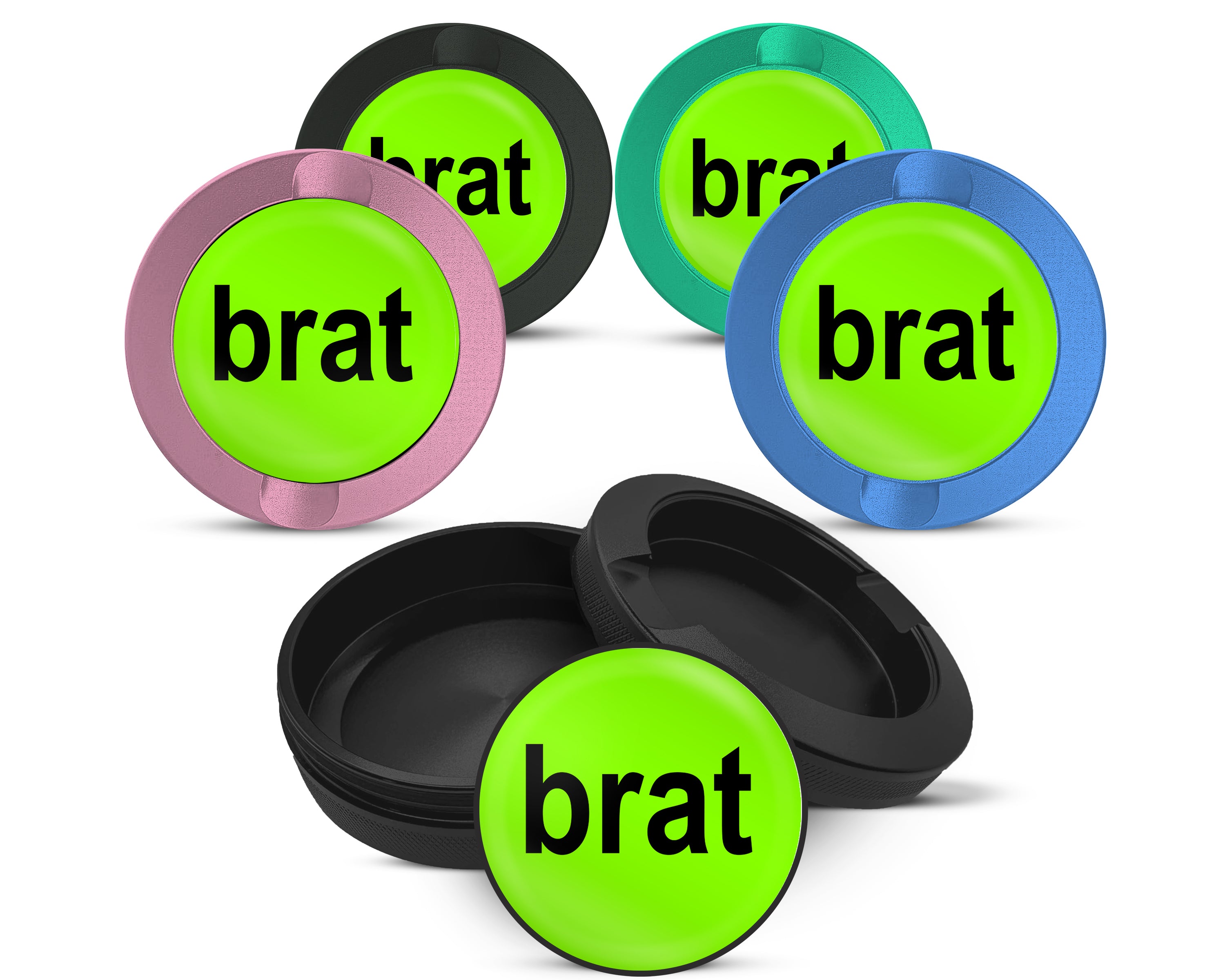 Snus Storage Case Brat Lime Green Grinder 