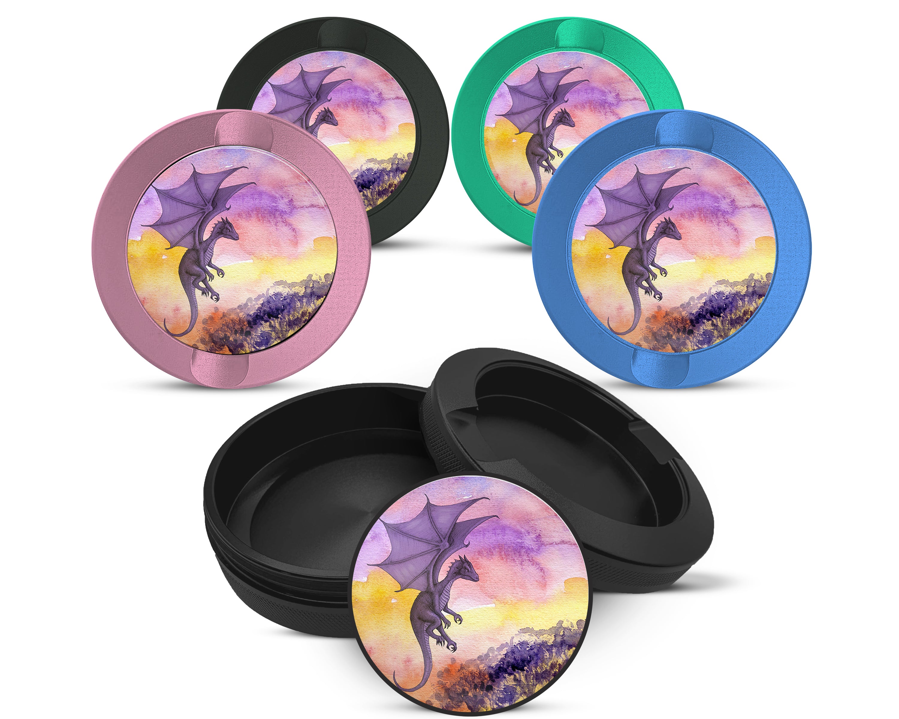 Snus Storage Case Purple Dragon Fantasy 