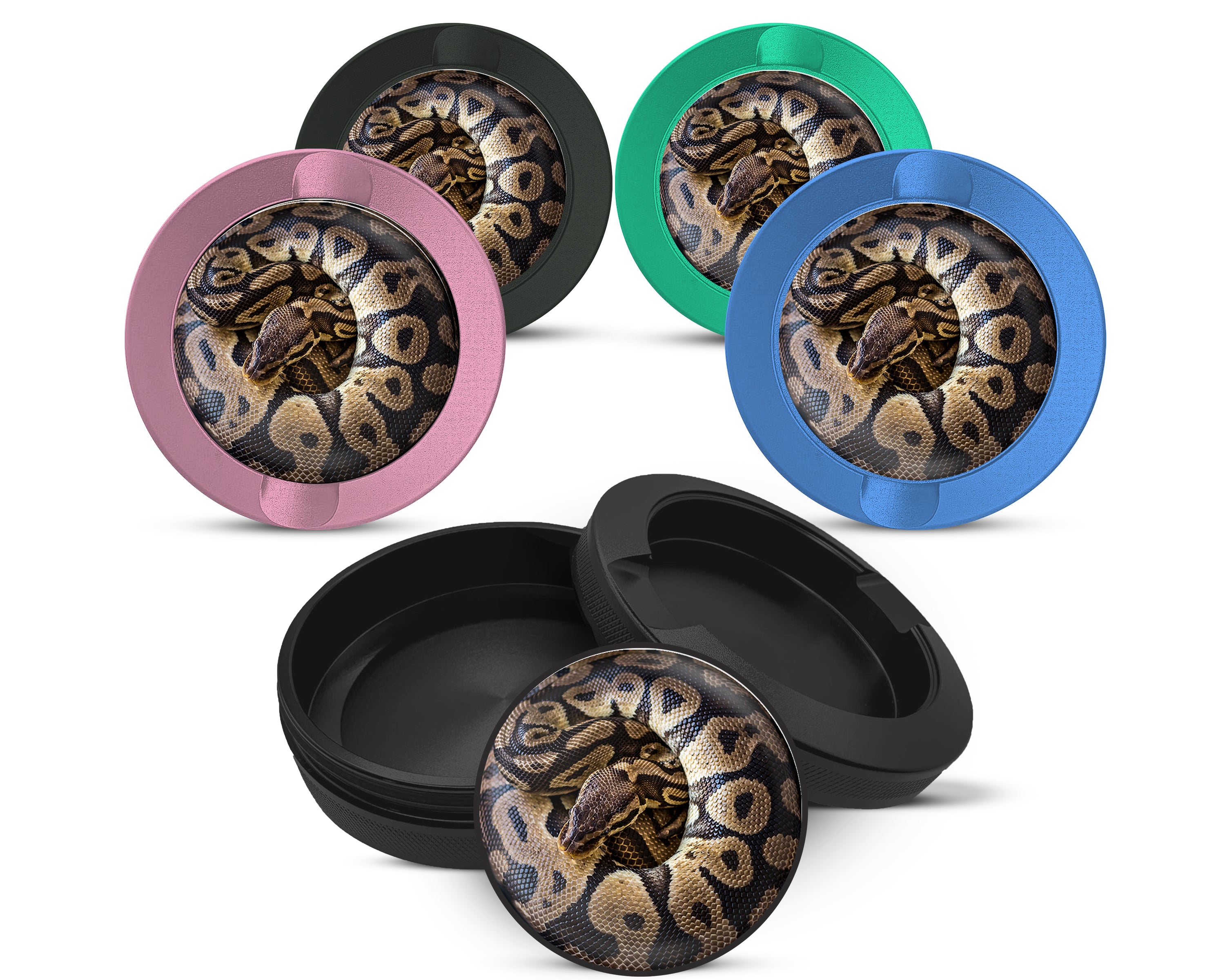 Snus Storage Case Ball Python Snake Coiled Up 