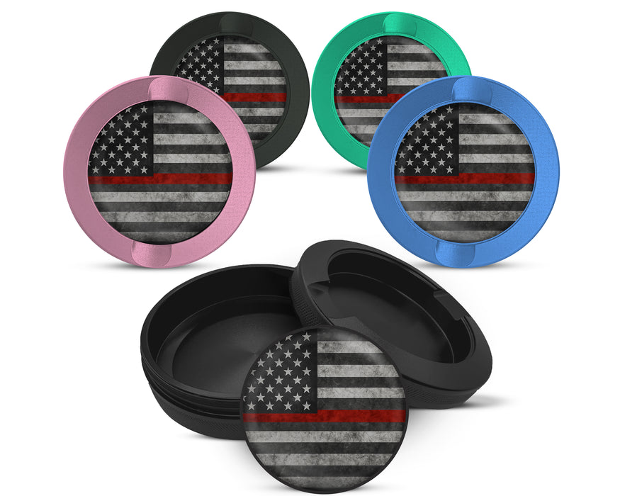 Snus Storage Case Thin Red Line - Support Firefighters Flag 