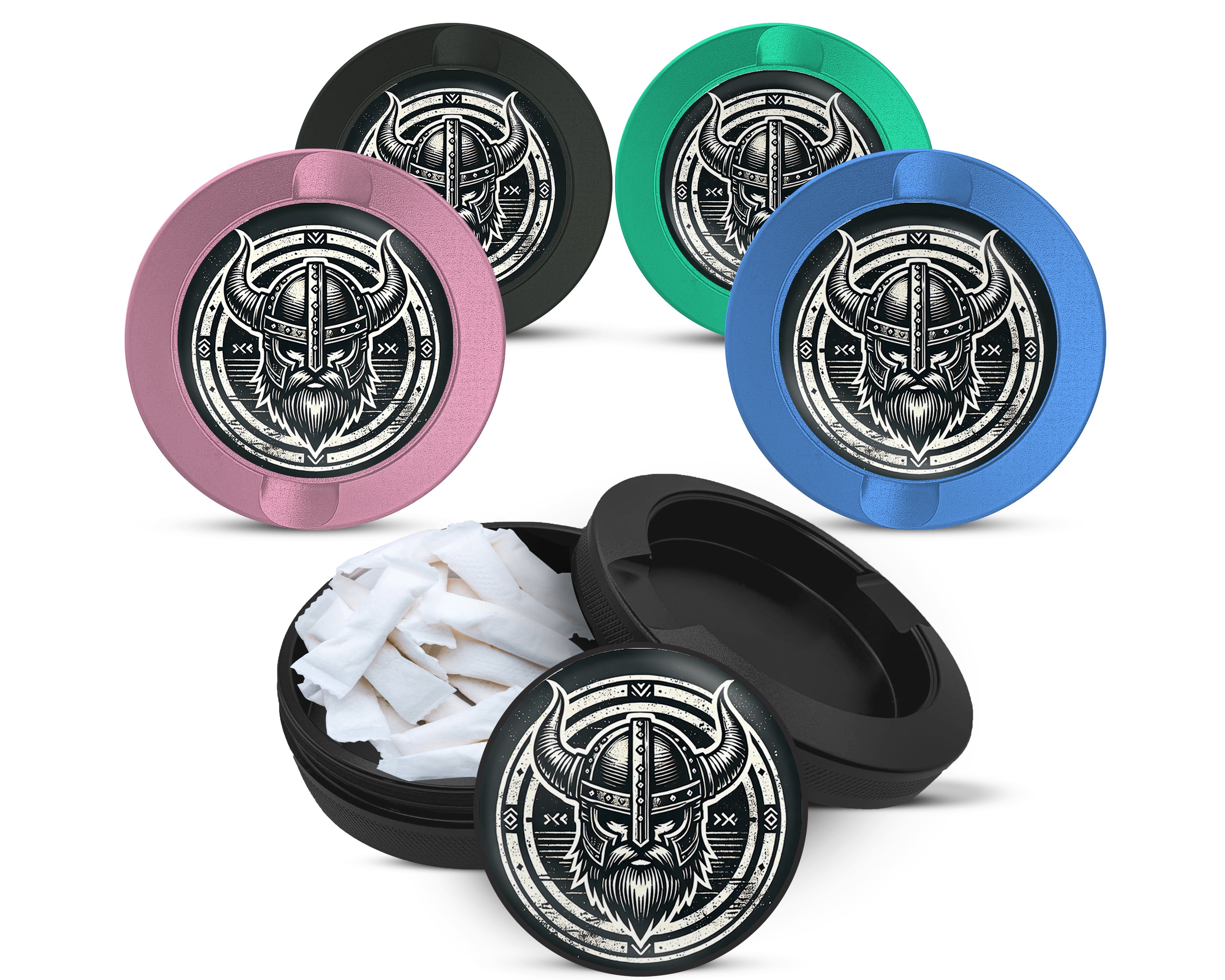 Snus Storage Case Viking Warrior Helmet 