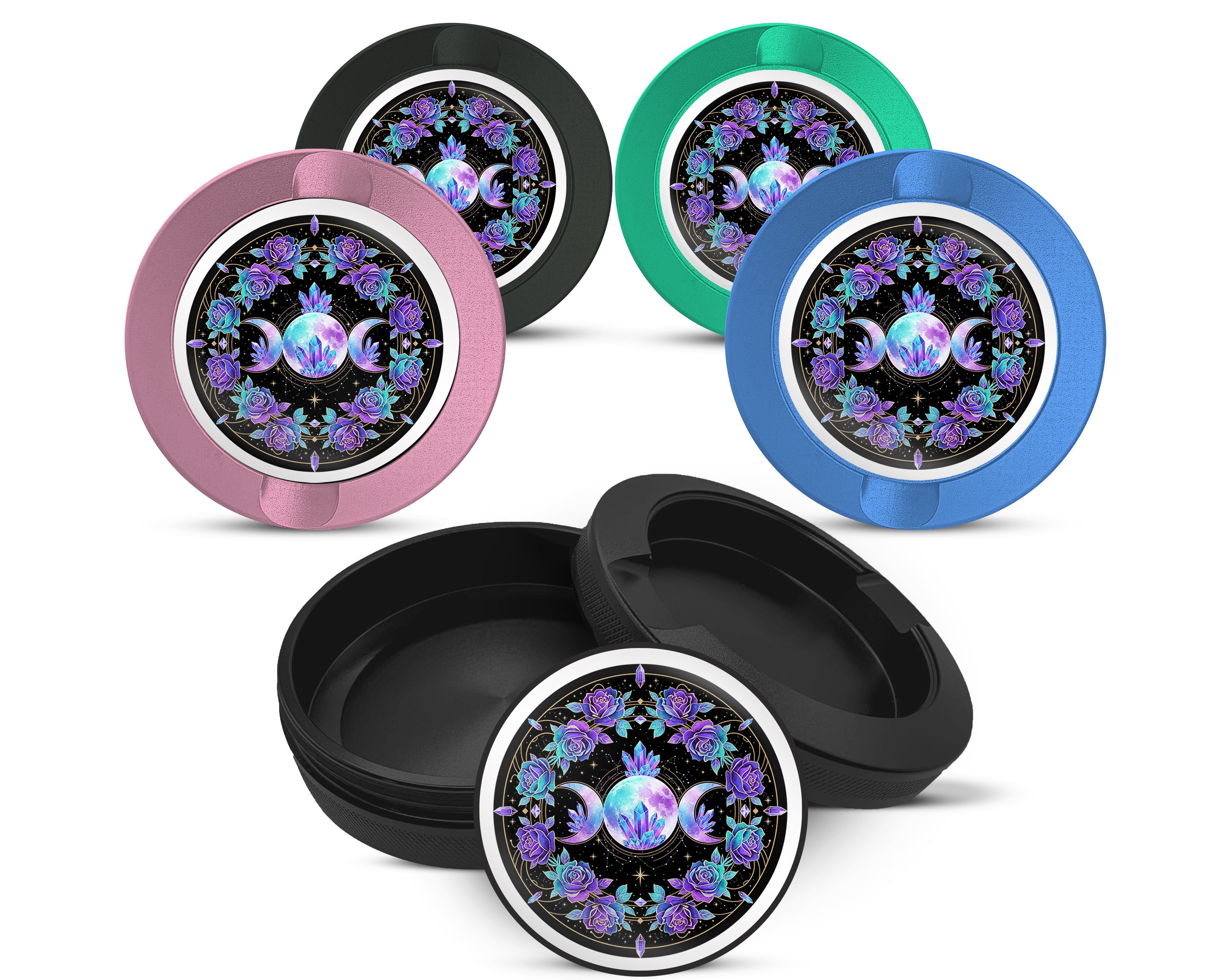 Snus Storage Case Crystal Rose Moon Trinity 