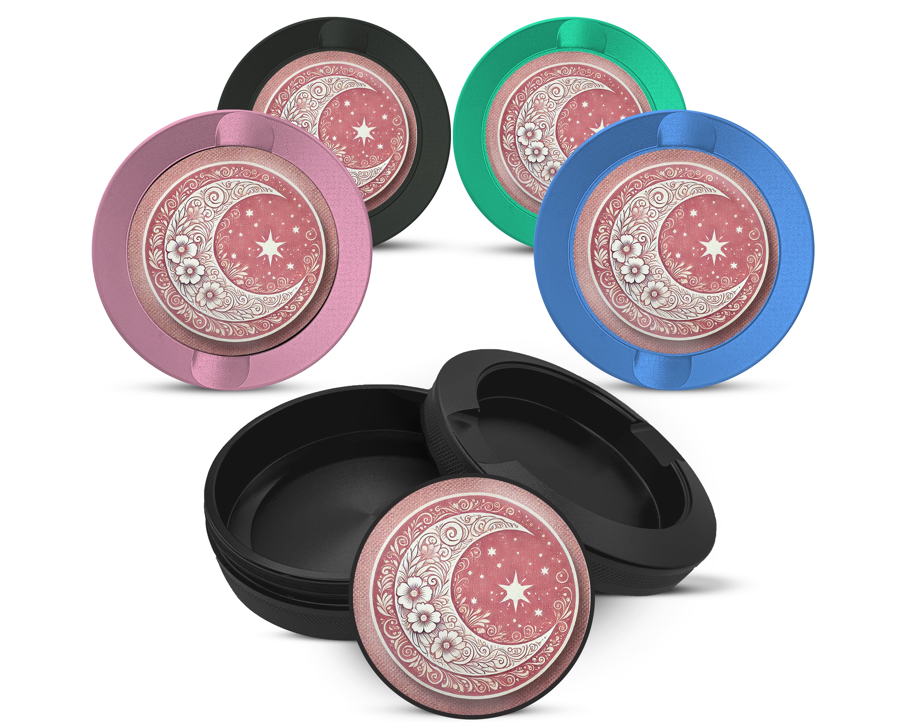 Snus Storage Case Crescent Moon with Stars 
