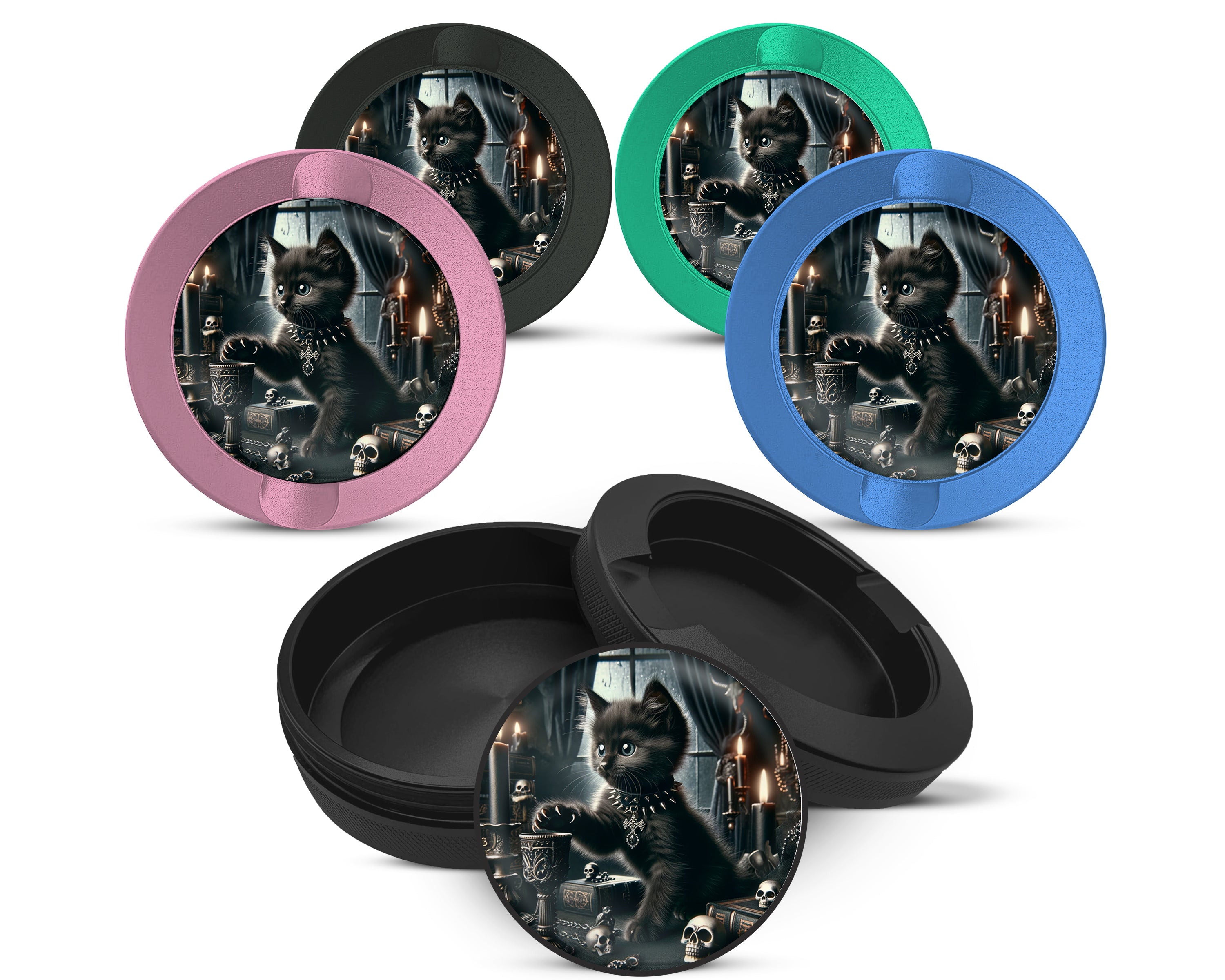 Snus Storage Case Goth Kitten, Whimsigoth Cat 