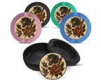 Snus Storage Case Classic Skull and Roses Flash Tattoo Design 