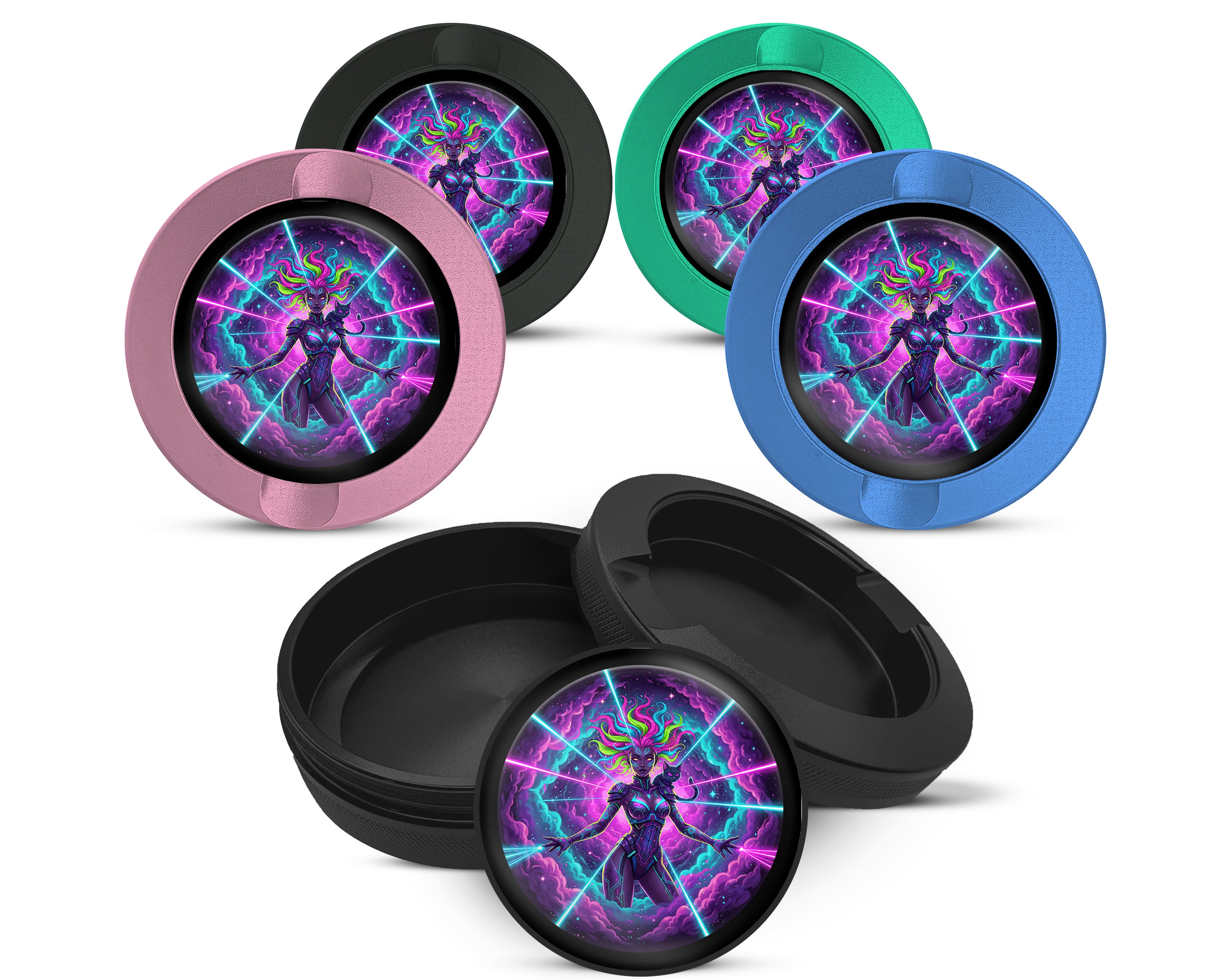 Snus Storage Case Neon Cosmic Warrior Goddess 