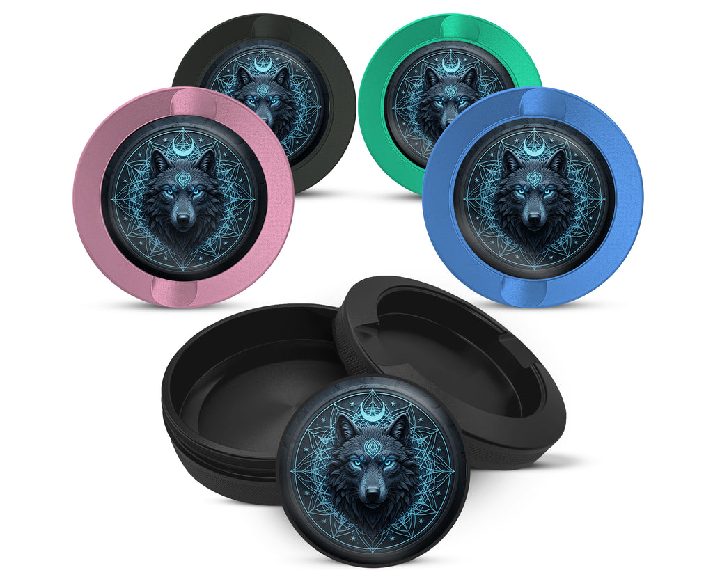 Snus Storage Case Mystic Lunar Wolf Sigil 